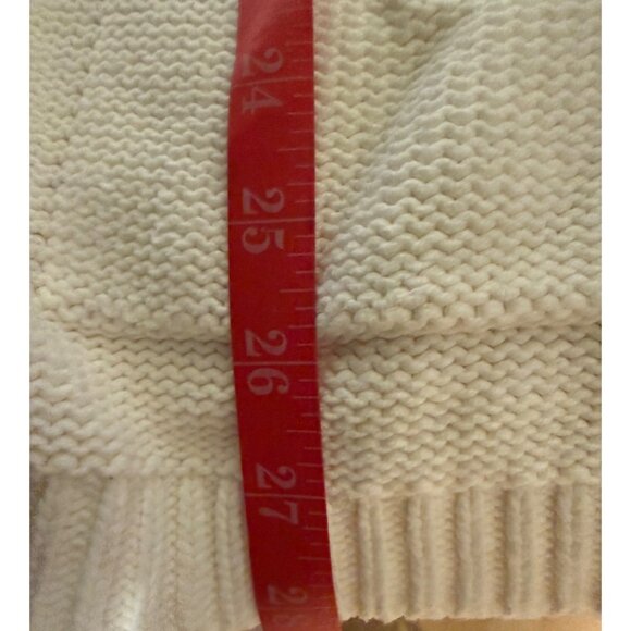 OLD NAVY Womens M Chunky Knit Shawl Collar Cardigan Sweater Sea Salt Cotton - Picture 4 of 10